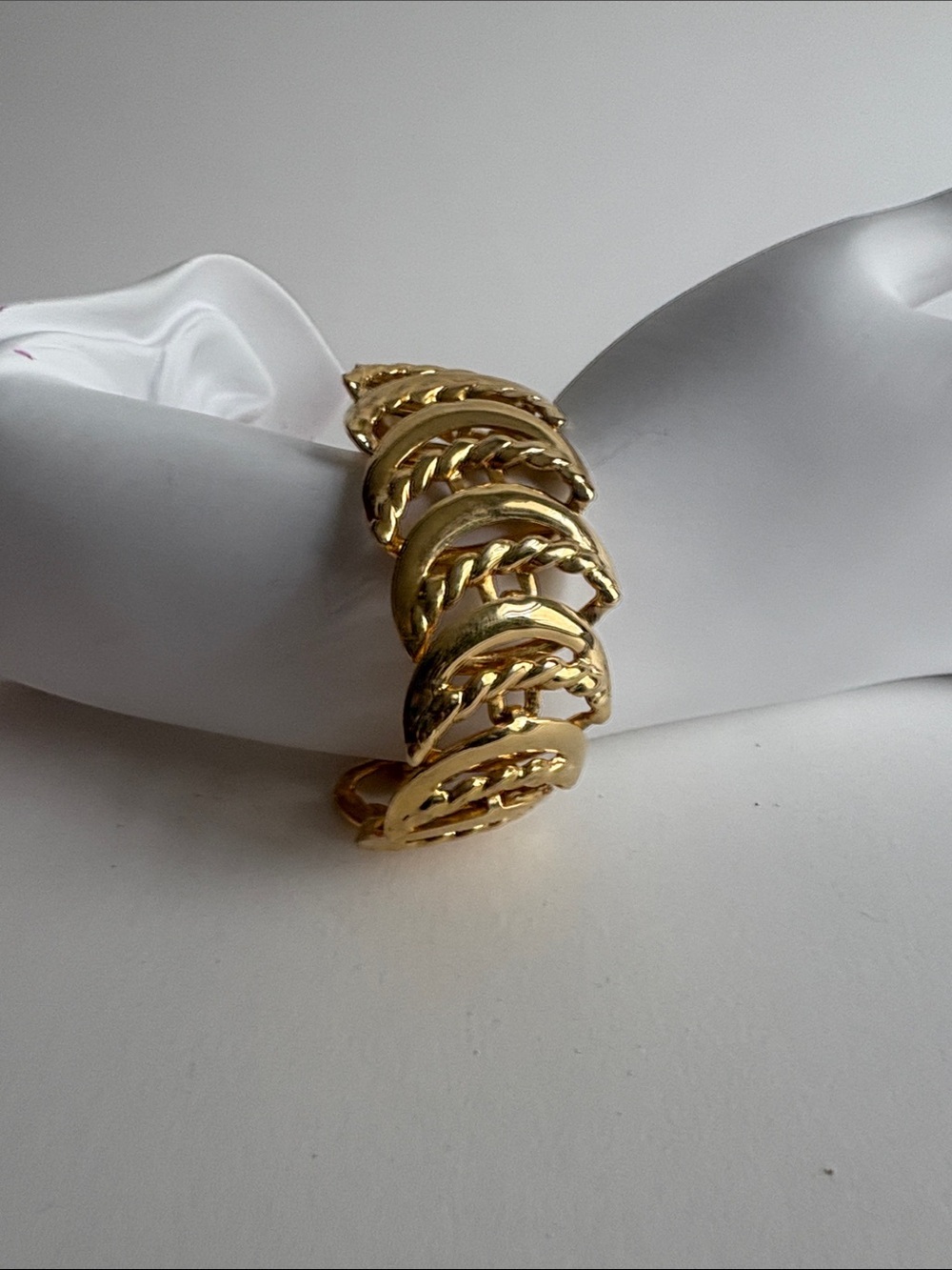 Gold Crescent Moon Link Bracelet Statement Chain Women Jewelry - Picture 2 of 4
